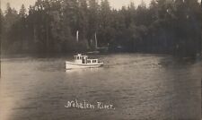 Passenger Ferry on the Nehalem River Oregon RPPC Postcard AZO UNP 1904-1918 picture