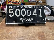 License Plate Tag Vintage Michigan Dealer 1979 500D41 Rustic picture