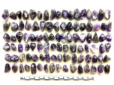 100pcs Bulk Tumbled Amethyst Crystal Chip Natural Gemstone Undrilled Beads Stone picture