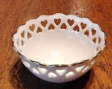 Lenox Heart Collection Small Bowl With Gold Trim 4.5