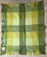 Green Yellow LIBERTY OF LONDON by Glen Cree 100% MOHAIR BLANKET Made in Scotland picture