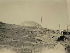AiB) Found Photo Photograph Snapshot Suribachi War Torn Area Notes on Back picture