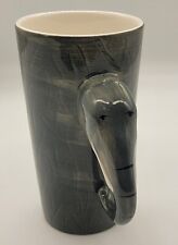 3-D Elephant Handle Coffee Mug Ceramic- World Market 12 Oz- Vintage IEC picture