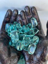 1x Blue Aqua Obsidian Tumbled Stone 20-25mm Reiki Healing Crystal Past Lives picture