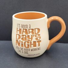 VTG Hallmark Embossed Coffee Mug It's Been A Hard Days Night Lennon & McCartney picture