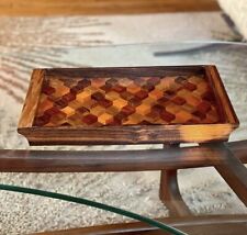 Don S. Shoemaker Inlaid Marquetry Wood Table Tray, Mid 20th century picture