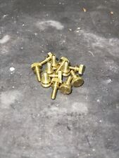 12 PCS 8/32 UNFINISHED BRASS THUMB SCREW 3/8 LONG KNURLED 3/8 WIDE HEAD  picture