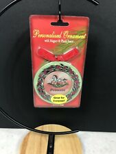 Vintage Stravina Personalized PRINCESS w/ Rocking Horse Holiday Ornament - NEW picture