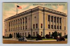 Muskogee OK-Oklahoma, Muskogee County Court House, Antique, Vintage Postcard picture