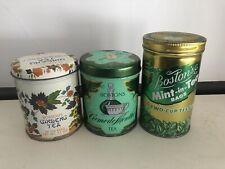 3 Vintage Boston’s Mint In Tea Ginseng & Creme De Menthe Tins  picture