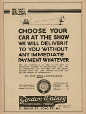 1920s Original Vintage Gordon Watney Car Dealer Print Ad picture