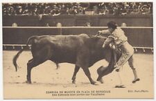 Bullfighting  Action Bordeaux France Collotype Unposted Postcard picture