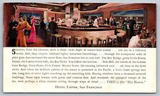 c1910's Hotel Empire Dining Room San Francisco California CA Antique Postcard picture