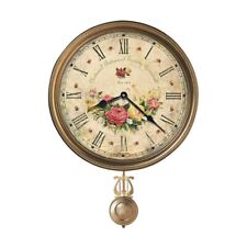 Howard Miller Savannah Botanical VII Wall Clock 620-440 – Antique Brass Pendulum picture