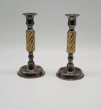 Vintage Enesco Solid Brass Candle Stick Holders Brass bows 7