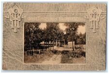 1911 Greetings From Fairfield Dirt Road Horse Buggy Iowa Correspondence Postcard picture