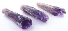 THREE  3 TO 3 3/10 INCH BRAZILIAN AMETHYST ELESTIAL CRYSTAL GEM WAND APWRGE1 picture