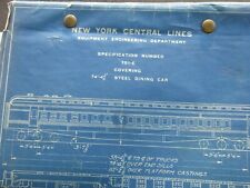 1928 BOUND NEW YORK CENTRAL RR BLUEPRINT SPECS fred williamson president estate picture