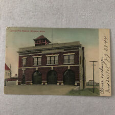 Whitman Massachusetts Fire Station House Building Firefighter Postcard 1907 picture