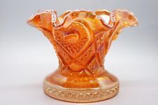 Imperial Fashion Pattern Marigold Carnival Glass Punch Bowl Base picture