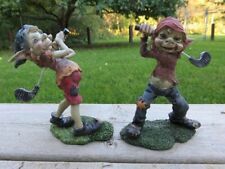 2 PIXIE GOLFERS ANTHONY FISHER PIXIES ELVES collectibles resin set  GOLFING PROS picture
