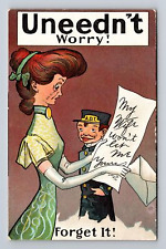 c1910s Postcard Uneedn't Worry Forget it Romantic Humor picture