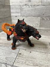 Schleich 2017 Hellhound Cerberus 2 Headed Fire Lava Dog Hound Monster Figure Toy picture