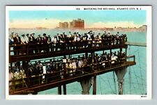 Atlantic City NJ, Watching The Fish Net Haul, Pier, New Jersey Vintage Postcard picture