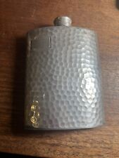 Antique vintage SHEFFIELD ENGLISH PEWTER 6oz FLASK Made in England picture