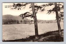 Bath NY-New York, Lake Salubria, Trees, Antique, Vintage Postcard picture