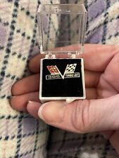 Vintage 396 NASCAR Turbo Jet Silver Tone Enamel Lapel Pin (GW16) picture