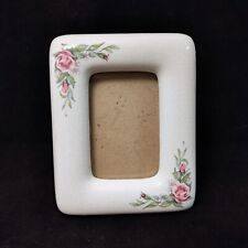 Vintage Cottage Core Floral Ceramic White Floral Picture Frame Shabby Chic picture