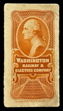 Rare “1 Fair Transit Ticket” Washington Railway & Electric Company picture