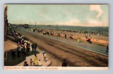 Revere Beach MA- Massachusetts, Boulevard And Beach Scene, Vintage Postcard picture
