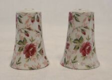 Vintage Lefton Pink Rose Chintz Salt And Pepper Shakers Hand Painted Japan picture
