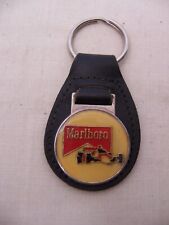 Vintage Marlboro Racing Key Fob - enamel medallion on leather picture