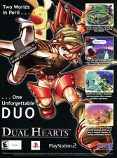 Dual Hearts PS2 Original 2002 Ad Authentic ATLUS RPG Video Game Promo picture