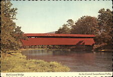 Red Covered Bridge near Millmont Pennsylvania ~  postcard  sku241 picture