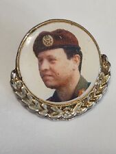 Communist Leader Face Marron Hat Vintage Pin Badge Ultra Rare Advertisement WW picture