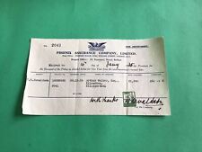 Phoenix Assurance Company Ltd Belfast 1935 renewal  receipt R37354 picture