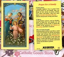 The Holy Family with Prayer for a Family - Laminated Holy Card picture