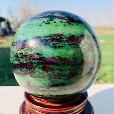 7.09LB Natural Red and Green Ball Quartz Crystal Sphere Reiki Healing picture
