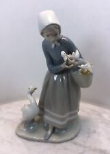 Vintage LLADRO 4568 Shepherdess Girl With Banquet Ducks  picture