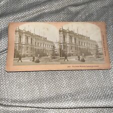 Antique 1903 Stereoview Card Photo: The Great Museum Fine Arts Leipsic Germany picture