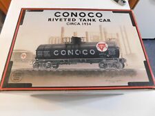 1994 CONOCO RIVETED 1934 TRAIN TANK CAR BANK  O GAUGE SINGLE DOME #K-639104 NOS picture