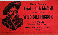 Deadwood SD South Dakota Trial Jack McCall Wild Bill Hickok Postcard Wax Museum picture