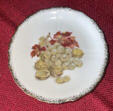 Vintage Antique Plate / Jewelry Dish Grapes Nuts Gold Trim picture