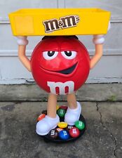 M&M Red Character Candy Store Display w/ Storage Tray Rolling Wheels NIB picture