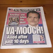 New York Post, August 1, 2017, Anthony Scaramucci Dumped (2) picture