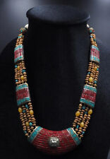 Tibeten Nepalese Vintage Huge Handmade Necklace Bohemian Theme Collector Choise picture